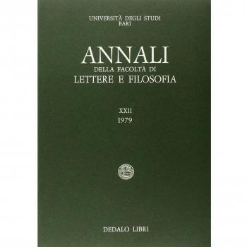 Annali della facoltà lettere e filosofia Università di Bari (Vol. 12)