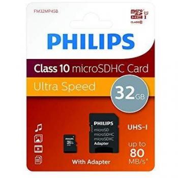 PHILIPS SD Micro SDHC Card 32GB Card Class 10 incl. Adapter