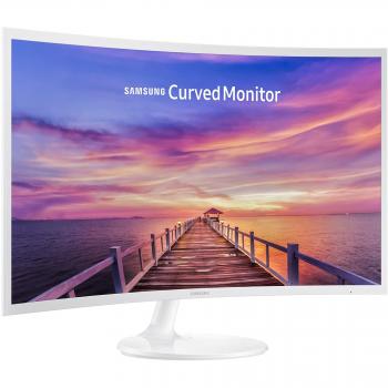 Samsung Monitor PC C32F391FW Curvo da 32 con Base Tonda, 1920 x 1080, Tempo di Risposta 4 (GTG), Rapporto d'Aspetto 16:9, 1 Porta HDMI, Pannello VA, Bianco