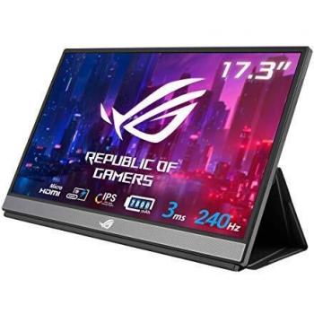 ASUS ROG Strix XG17AHPE Gaming Monitor Portabile 17.3 IPS FHD (1920x1080), 240Hz, 3ms, Adaptive-sync, Non-Glare, USB-C, Micro-HDMI, Built-in battery for laptop camera console, Smart case, Eyecare