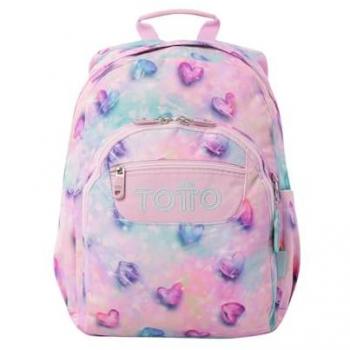 Mochila Totto Gommas Glitter Shiny Heart Mediana PC 13' con capacidad de 15L