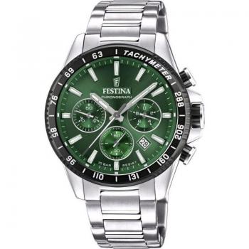 Reloj de Hombre Festina Timeless Chronograph F20560/4 con Esfera Verde
