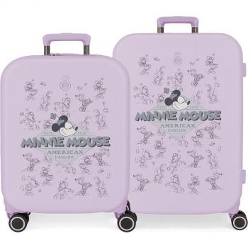 Juego de maletas Disney 100 Happiness lila 55/70 cm