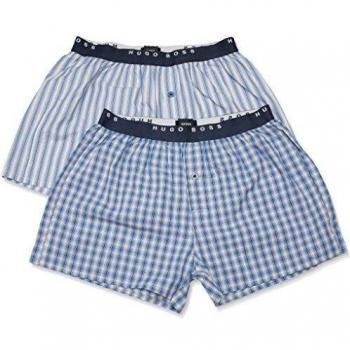 BOSS Hugo Boss Woven Boxer EW 2P-Bóxer Hombre    Blau (Bright Blue 439) XX-Large