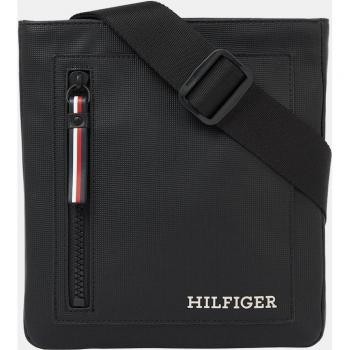 Tommy Hilfiger Bandolera Piqué Negra Mediana