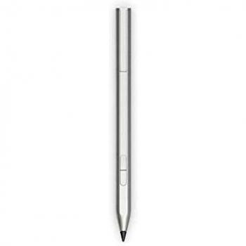 HP Rechargeable Tilt Pen, Technology MPP 2.0, 2 Interchangeable Tips, 2 Configurable Buttons, Up to 30 Day Battery Life, LED Battery Indicator, HP Pen Control App, Magnetic Support, USB-C, Silver