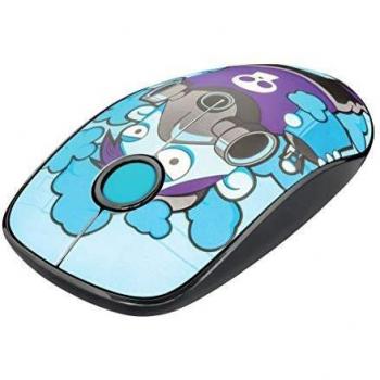 Trust Sketch Mouse Wireless con Clic Silenziosi, Ciano