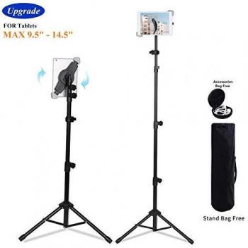 Universal Large Size Tablet Stand Tripod with Bag for Tablet (9.5''