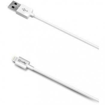 Cely USBIP52M – Cable USB Lightning de 2 Metros Compatible con iPhone, iPad o iPod, Blanco