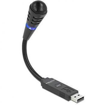 DeLOCK Microfono USB Collo Cigno Touch Mute 66499