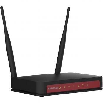 Router Wi-Fi Netgear N300 con antenne esterne, 5 porte LAN, 1 porta WAN, nero