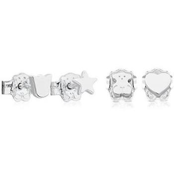 TOUS Pack de 2 juegos de pendientes mujer con 4 motivos diferentes en plata de Primera Ley