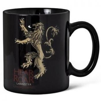 SD toys Game of Thrones Taza Hear Me Roar Lannister, cerámica, Negro, 10 cm