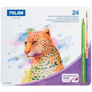 Lápiz Milan TodoColor 100% Mina Acuarela – Caja de 24 colores