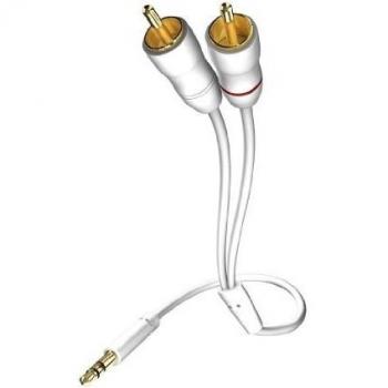 Inakustik 003100015 cavo audio 1,5 m 3.5mm 2 x RCA Bianco
