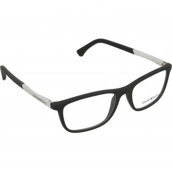 Emporio Armani 5063 Monturas de Gafas, Black Rubber, 55 para Hombre