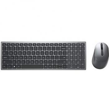 KM7120W tastiera Mouse incluso RF senza fili + Bluetooth QWERTZ Tedesco Grigio, Titanio