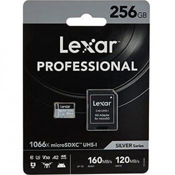 256GB LEXAR MICROSDXC 1066X UHS-I C10 V3 A2