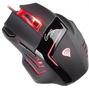 Natec Genesis GX77 Mouse Gaming USB Laser 5670 DPI Nero/Rosso