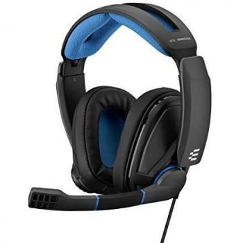 Sennheiser GSP 300 Cuffia Microfonica da Gaming Chiusa, Nero/Azzurro