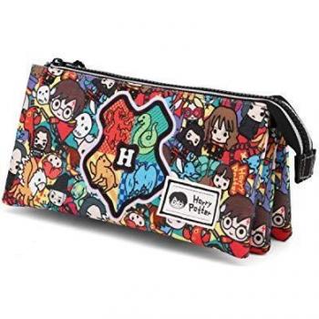 Karactermania Harry Potter Accio-Estuche Portatodo Triple HS, Multicolor, Talla única