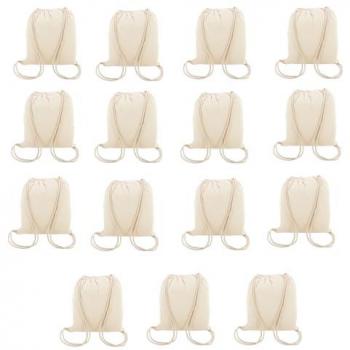 Mochila de algodón personalizable 39x35 cm