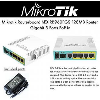 Router MikroTik HEX PoE 5 porte 1000Mbps Bianco