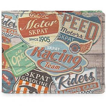 Cartera de hombre de piel SKPAT con llavero en color marino