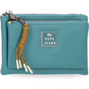 Pepe Jeans Bea monedero dos compartimentos azul