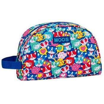 Safta 812018332 Neceser, Bolsa de Aseo Adaptable a Carro Moos, Multicolor (Corgi)