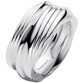 Anillo Doble Entrelazado Pandora 54 Plata