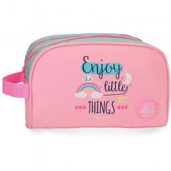 Roll Road Neceser Doble Compartimento Rosa