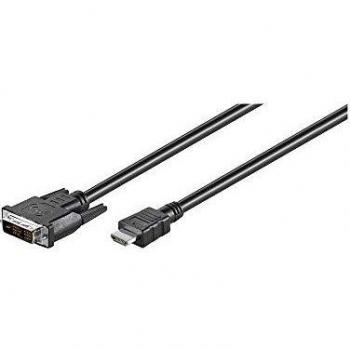 Wentronic MMK 630-500 5.0m (HDMI-DVI) 5m HDMI DVI-D Negro