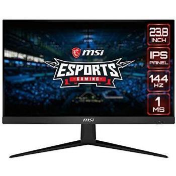 MSI Optix G241 24 Gaming Monitor with Full HD (1920x1080), 144Hz refresh rate, 1ms response time, IPS panel, AMD FreeSync, Night Vision, and frameless design
