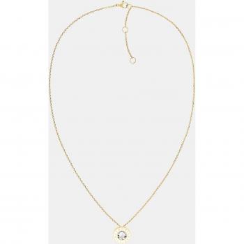 Collar Layered Enamel de Tommy Hilfiger en acero dorado y blanco