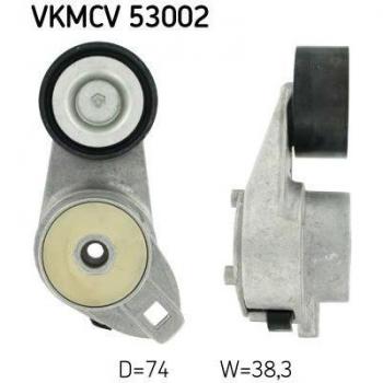 Rolo Tensor Corrente Trapezoidal Estriada SKF VKMCV‑53002