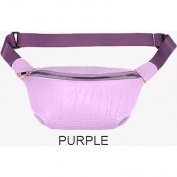 Riñonera de piel sintética de cocodrilo para mujer