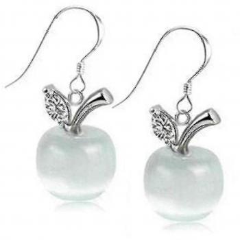 Ópalo de mujer Pendientes colgantes de manzana