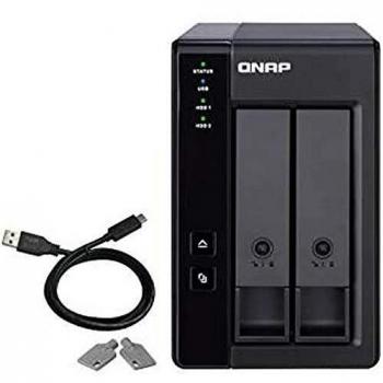 QNAP TR-002 contenitore di unità di archiviazione 2.5/3.5 Enclosure HDD/SSD Nero