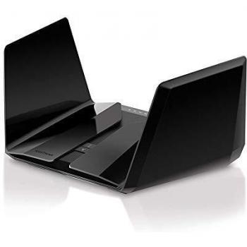 Netgear RAX200 Wireless Gigabit Ethernet Tri-Band (2.4 GHz/5 GHz/5 GHz) Black (Wi-Fi 6 (802.11ax), Tri-Band (2.4 GHz/5 GHz/5 GHz), LAN Ethernet port, Black, Desk Router)