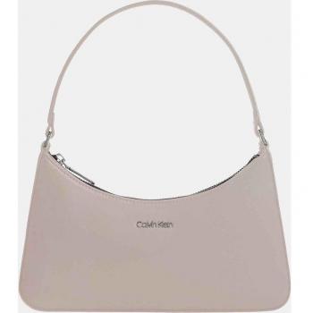 Bolso de hombro mediano Calvin Klein rosa con cremallera