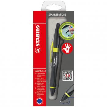STABILO SMARTball 2.0 Penna a Sfera Ergonomica con Touch Screen e Ricarica per Destrorsi Fusto