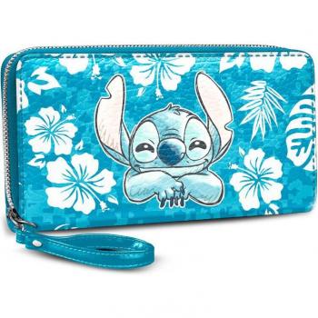 Billetero Lilo y Stitch Aloha, Azul, 19 x 10 cm