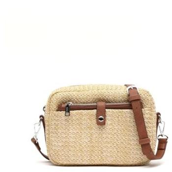 Bolso Bandolera Misako Xistu Efecto Rafia con Neceser