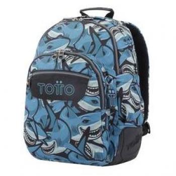 Mochila Escolar Totto Tiburones Rayol