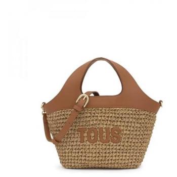 Bolso Capazo Mediano Tous Lirio Rafia Camel