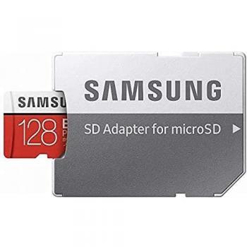Samsung Evo Plus 128 GB microSD card with adapter