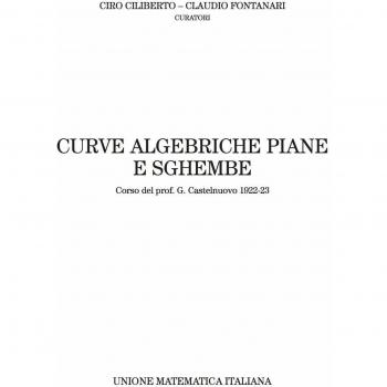 Curve algebriche piane e sghembe. Corso del prof. G. Castelnuovo (1922-23)