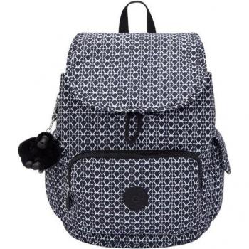 Mochila Kipling City Pack S negra estampada