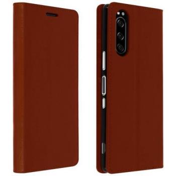 Funda de piel auténtica para Sony Xperia 5 con cartera y soporte